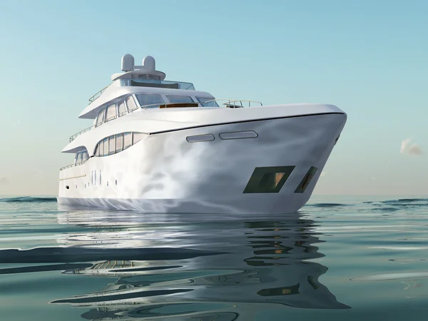 Luxury yacht on water — Stock Photo, Image