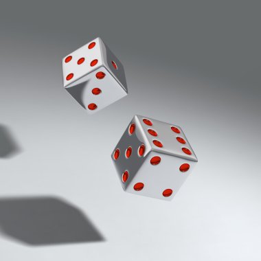 Two throwing dice clipart