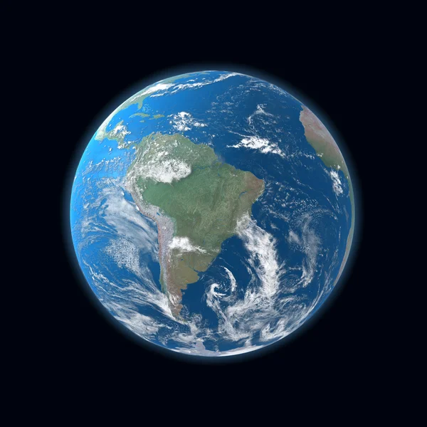 Детальная карта мира, Южная и Центральная Америка — стоковое фото