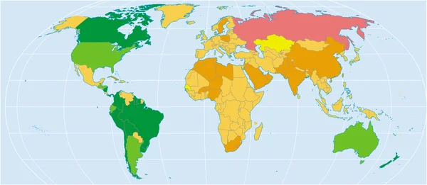 Mapa del mundo del vector — Archivo Imágenes Vectoriales