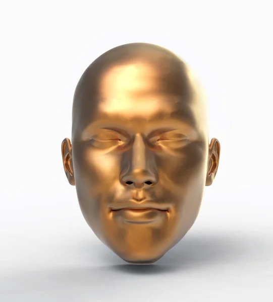 人間の黄金のマスク — ストック写真