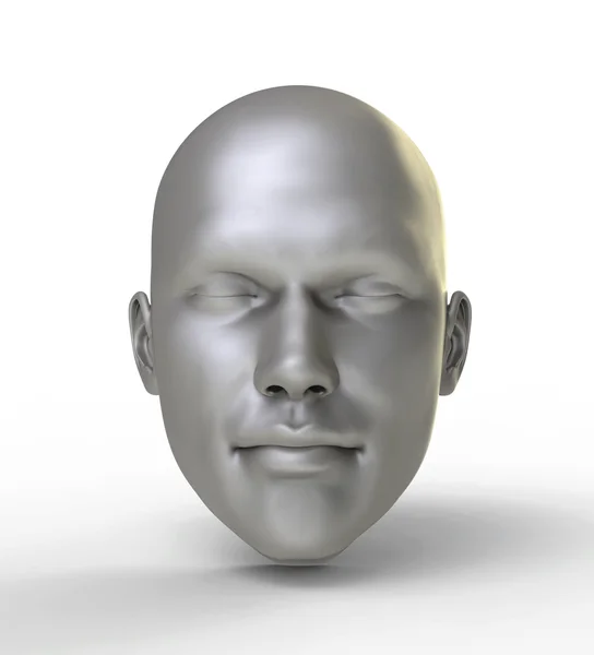 Máscara humana prata — Fotografia de Stock