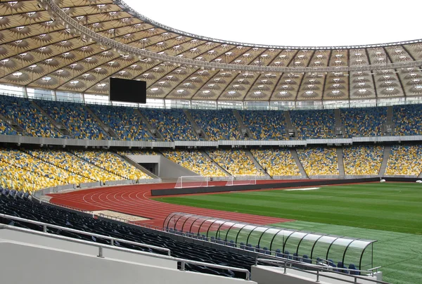 Piłka nożna pusty stadion — Zdjęcie stockowe