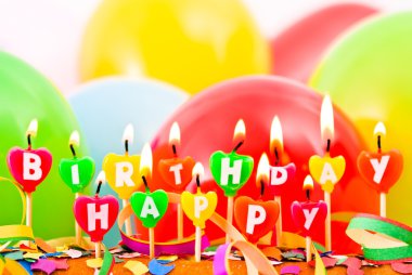 Happy Birthday candles clipart