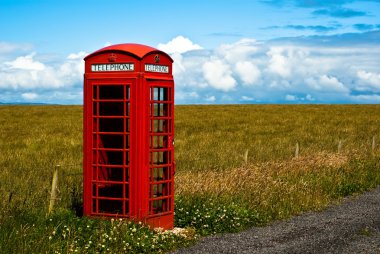 Red phone booth