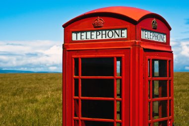 Red phone booth