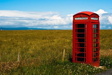 Red phone booth