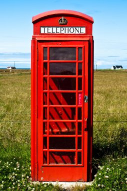 Red phone booth clipart