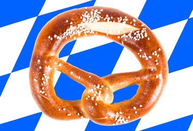 Pretzel with Bavarian Flag clipart