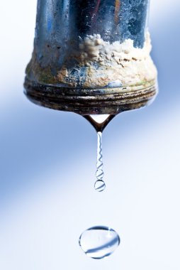 Calcified dripping faucet clipart