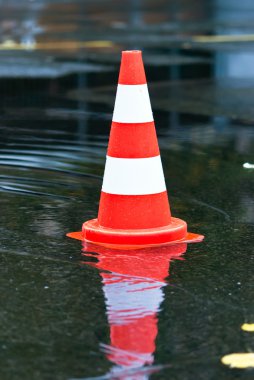 Cone in a puddle V3 clipart