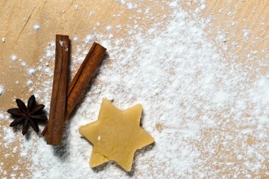 Star with cinnamon sticks and star anise V1 clipart