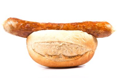 Sausage in a roll V1 clipart