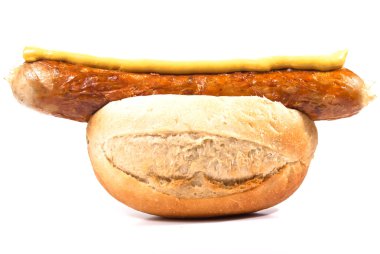 Sausage in a roll V2 clipart