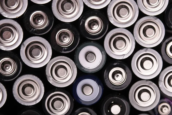 Muitas baterias de cima — Fotografia de Stock