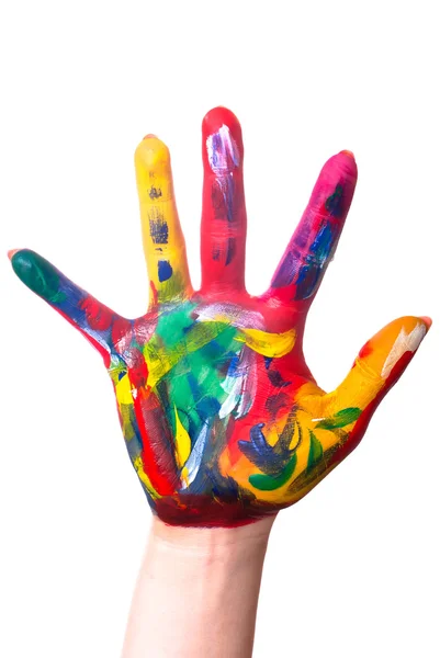 Uma borda de mão colorida — Fotografia de Stock