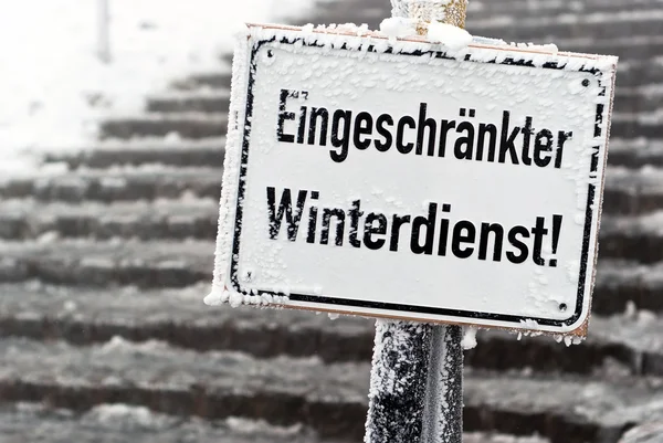 Schild verminderd winter v1 — Stockfoto