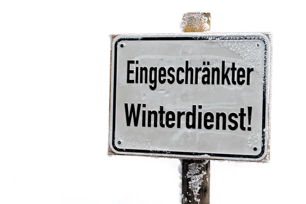 Schild verminderd winter v2 — Stockfoto