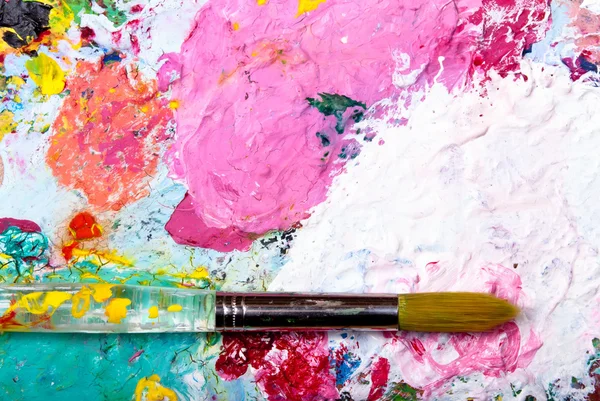 Fırçayla renk paleti — Stok fotoğraf