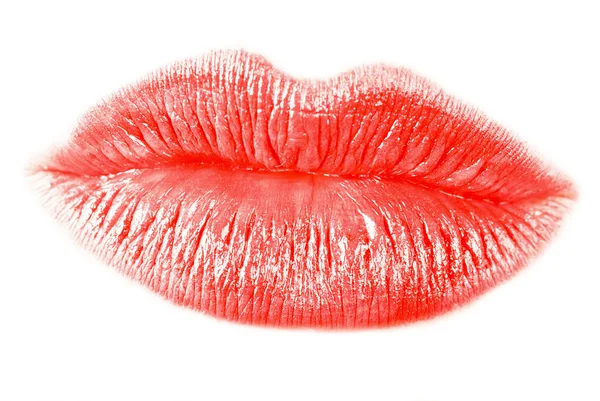 红亲吻的嘴唇 v1 — 图库照片