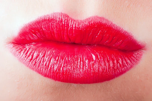 Vermelho beijos lábios V2 — Fotografia de Stock