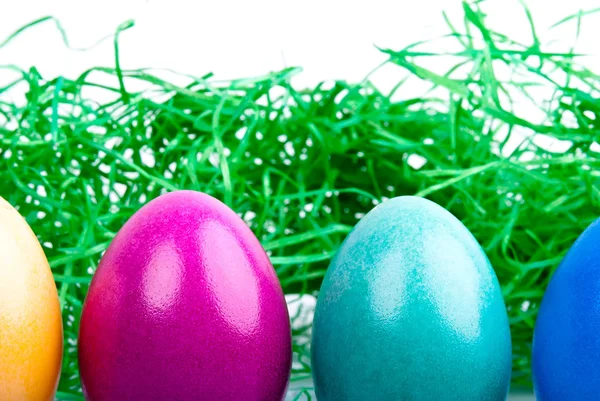 Fyra färgade påsk ägg v3 — Stockfoto
