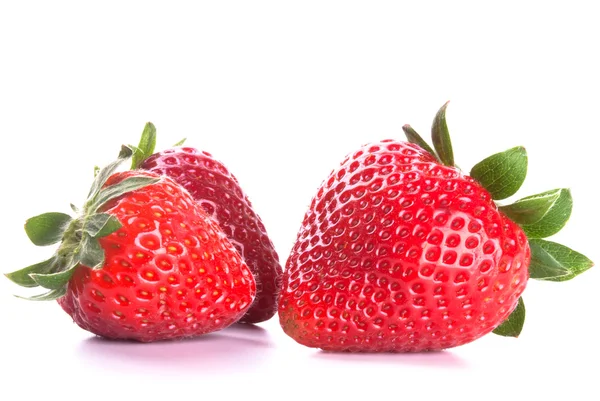 Stock image Three red strawberries