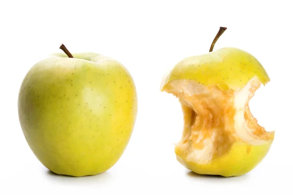 Jabłko i ogryzek — Zdjęcie stockowe