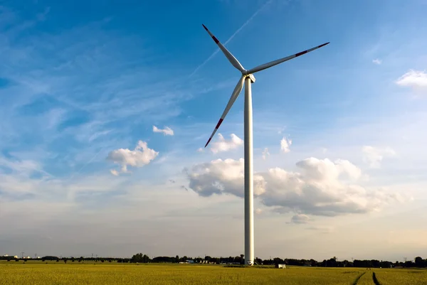 Turbiny wiatrowej na polu — Zdjęcie stockowe