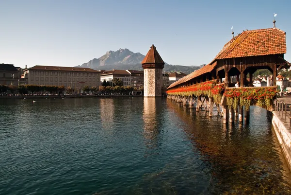 Stock image Lucerne Chapel Bridge