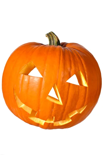 Halloween pumpkin on edge isolated — Stock Photo, Image