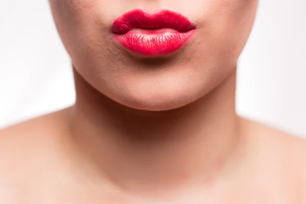 Red kissing mouth Stock Picture