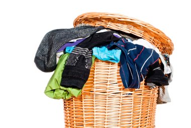 Full laundry basket V1 clipart