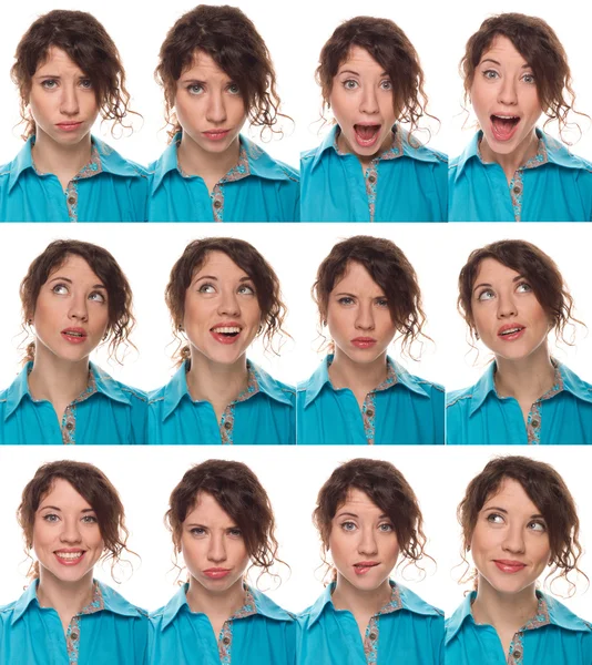 O rosto do ator, uma compilação de emoções — Fotografia de Stock