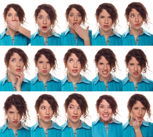 Actor's face, a compilation of emotions Stock Photo
