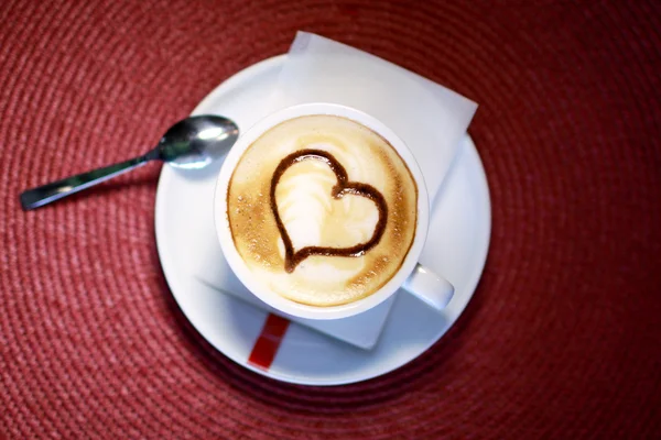 Cappuccino, coffee cup-tábla — Stock Fotó