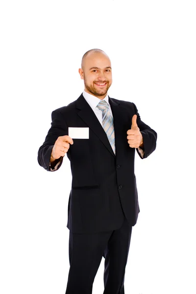Young businessman on white background — Stock Photo, Image