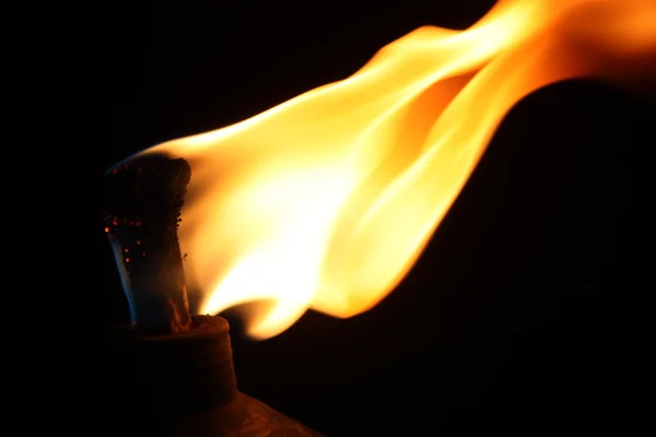 Tiki πυρσό φλόγα Φωτογραφία Αρχείου