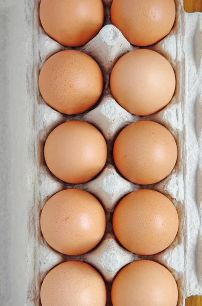 Αυγά στο κουτί — Φωτογραφία Αρχείου