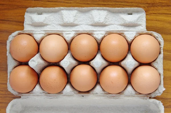 Αυγά στο κουτί — Φωτογραφία Αρχείου