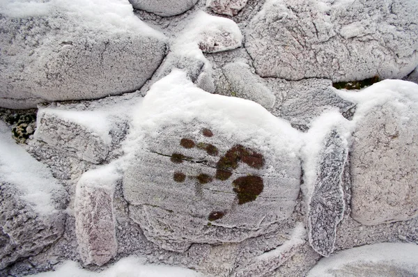 Hand shape on stone — Stock Photo, Image