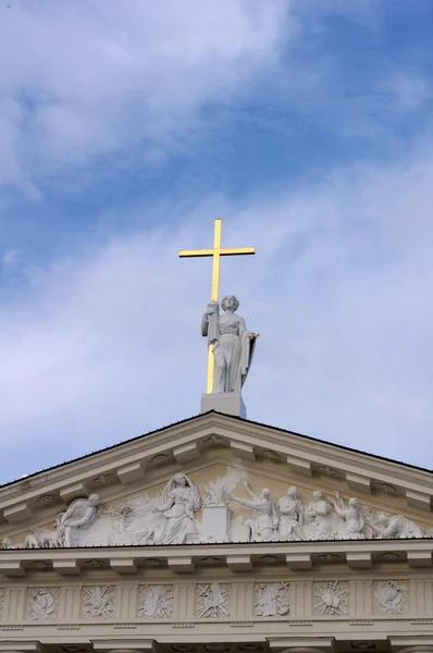 stock image Vilnius Cathedral top in Vilnius, lithuania