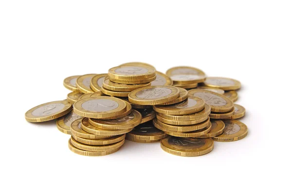 Close-up de um litas lituano duas moedas — Fotografia de Stock