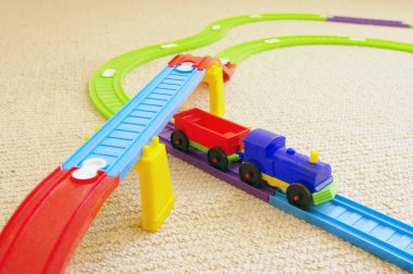 Çocuk plastik renk tren ve tren