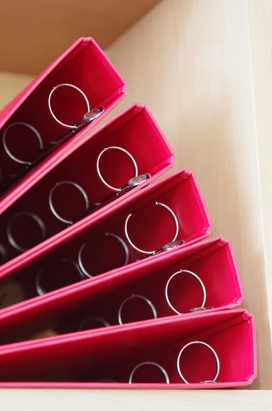 Emty red office folders — Stock Photo, Image
