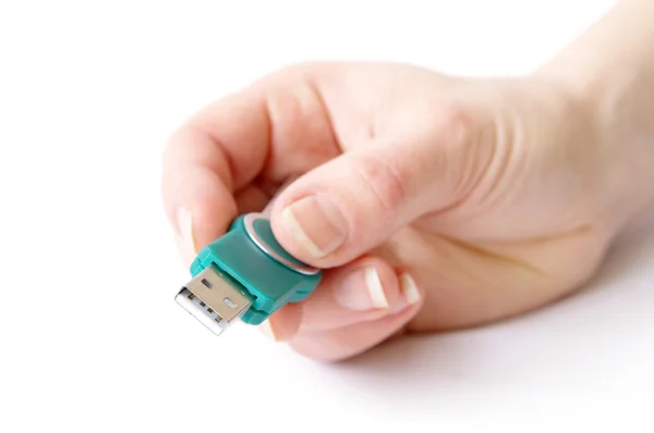 stock image Flash drive in hand