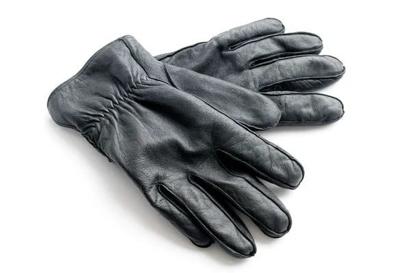 Stock image Black leather gloves