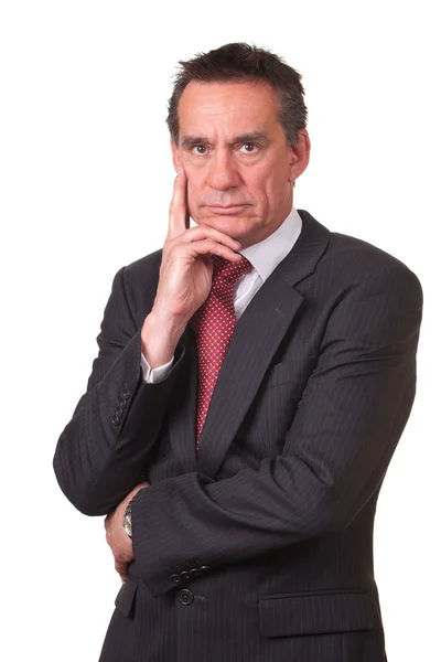 Frowning Angry Business Man in Suit — Stock Photo, Image