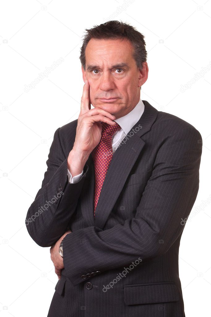 Frowning Angry Business Man in Suit