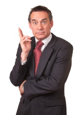 Surprised Shocked Business Man in Suit clipart